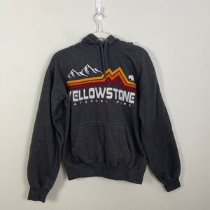 Prairie Mountain Yellowstone National Park Hooded Sweatshirt Men's Small Outdoor